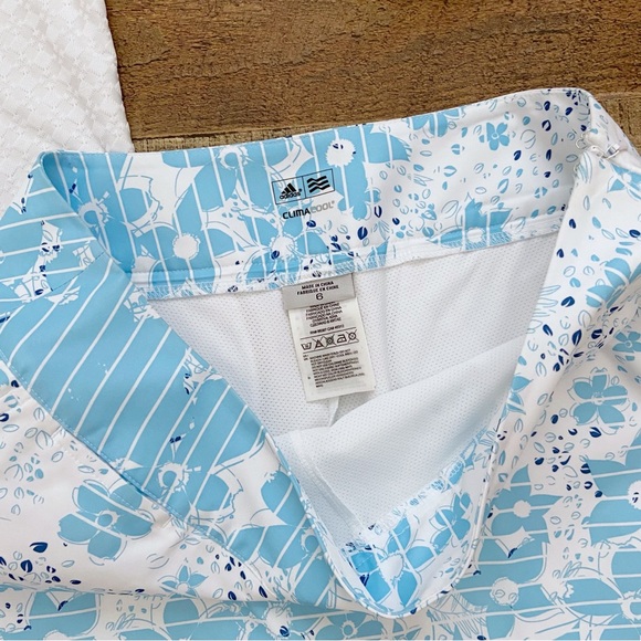 ADIDAS ClimaCool Blue White Floral GOLF SKORT - Picture 4 of 9